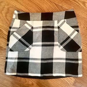 Tommy Hilfiger Black and White Plaid Skirt